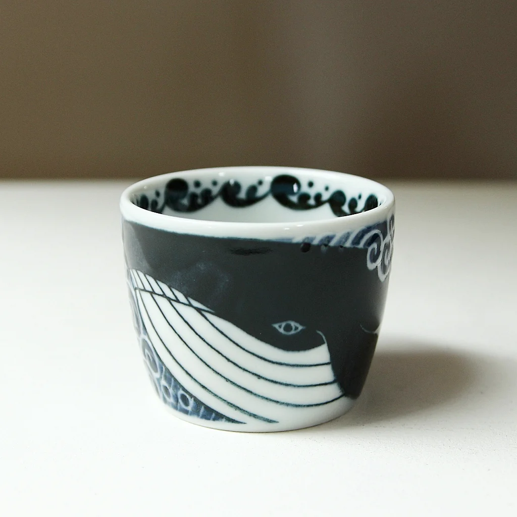Whale Porcelain Soba Cup - Image 2