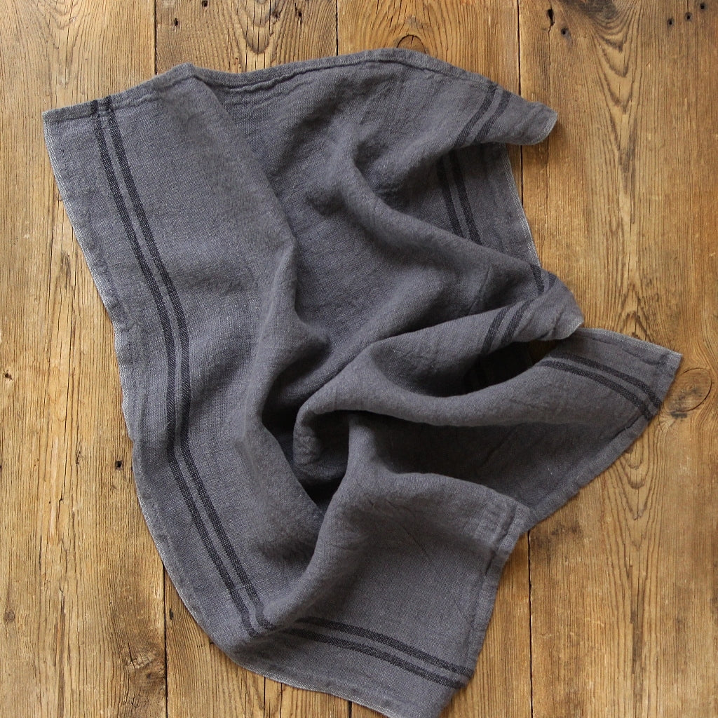 Linen Tea Towel Country - acier - Image 3
