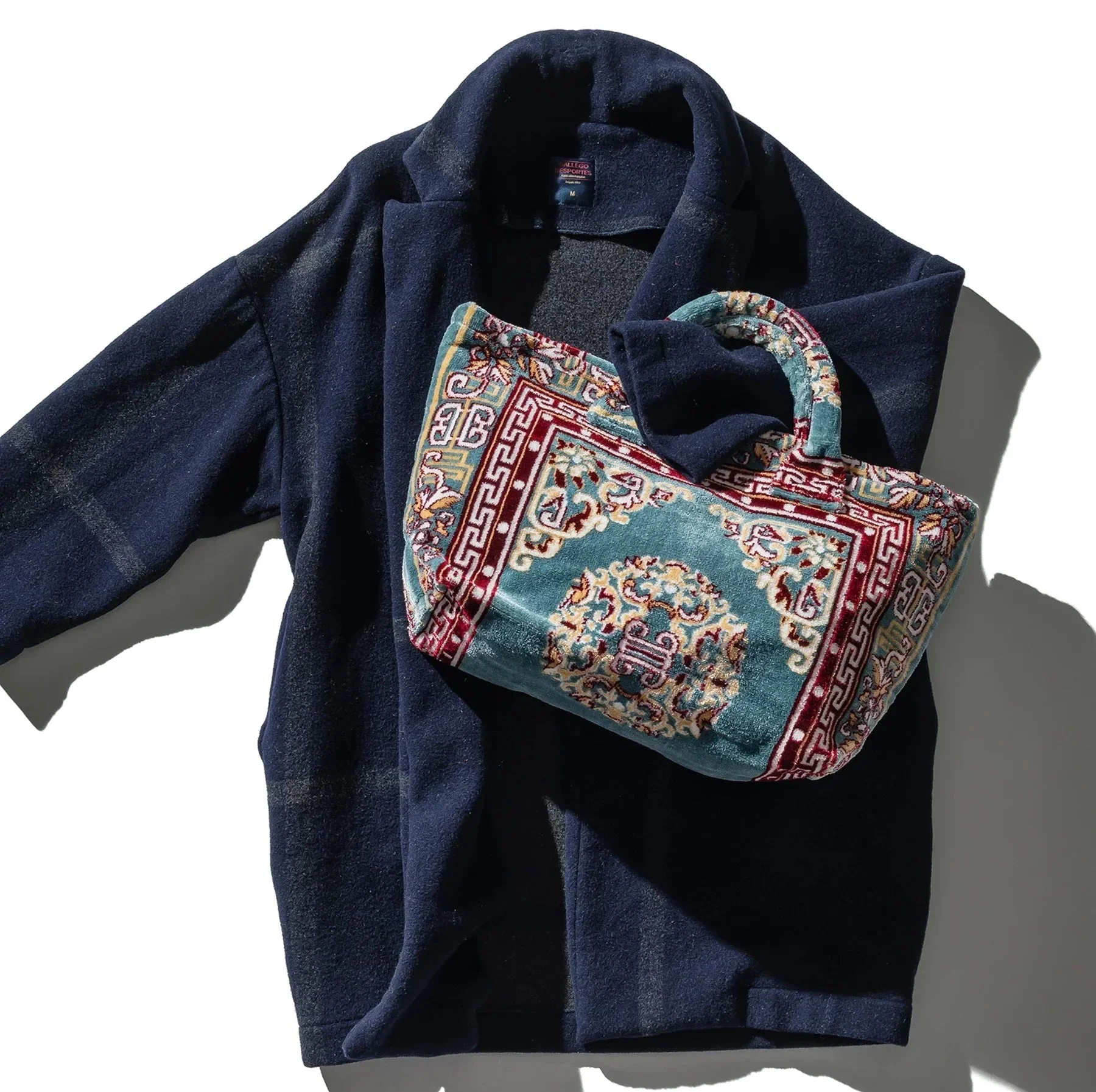 Rug Fabric Bag - Blue