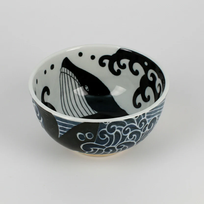 Whale Porcelain Soba Bowl