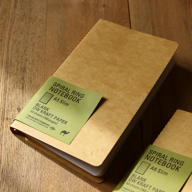 Spiral Ring Notebook Blank DW Kraft Paper A5
