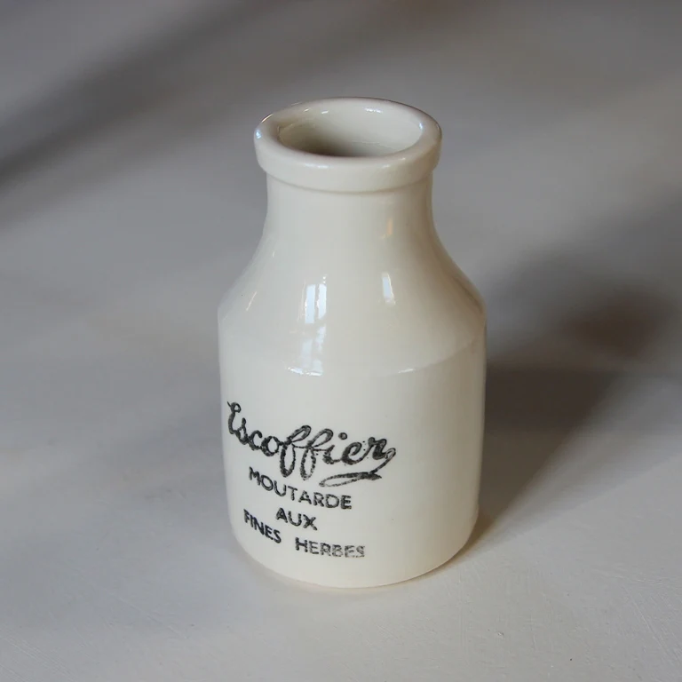 Vintage Senfgefäß „Escoffier – Moutarde aux Fines Herbes“